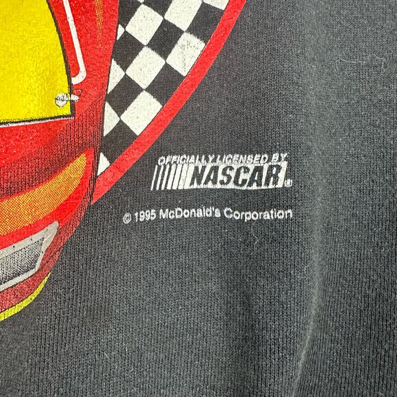 Vintage NASCAR Bill Elliott 1995 McDonalds Black Crewneck Sweatshirt Size XL - Picture 5 of 6